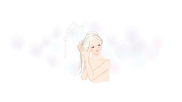トリートメント剤を洗い流す